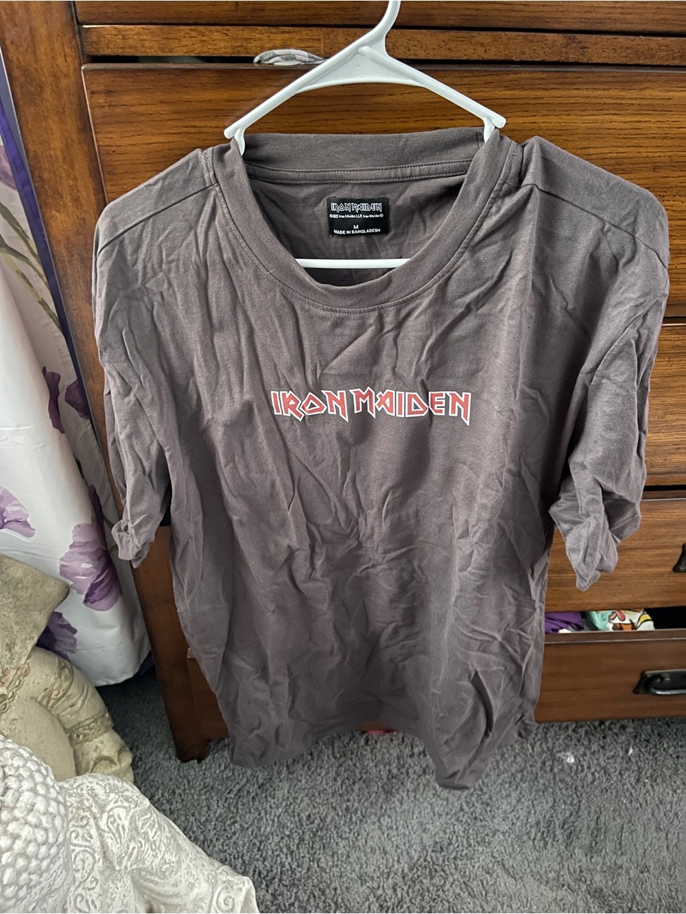 Womens  Iron Maiden Graphic Tee - Charcoal Gray